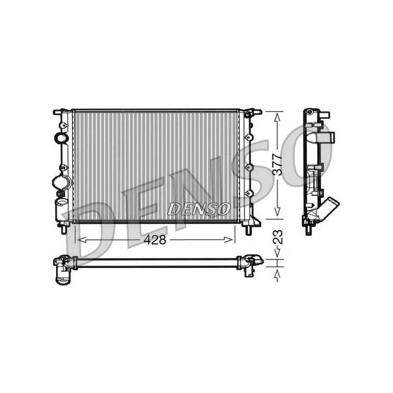 Radiateur, refroidissement du moteur DENSO DRM23032