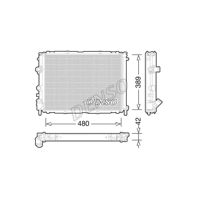Radiateur, refroidissement du moteur DENSO DRM23033