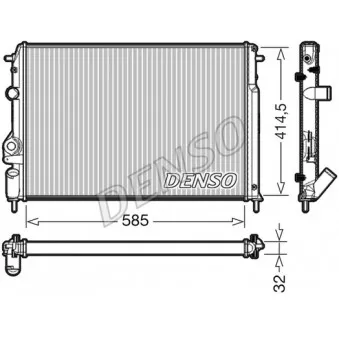 Radiateur, refroidissement du moteur DENSO DRM23034