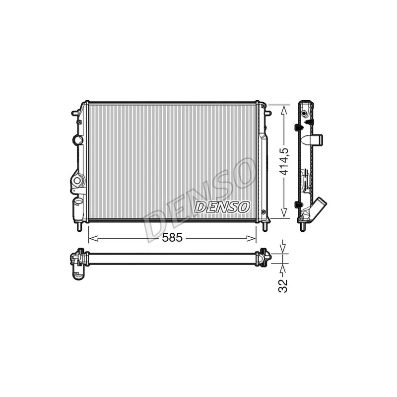 Radiateur, refroidissement du moteur DENSO DRM23034