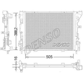 Radiateur, refroidissement du moteur DENSO DRM23035