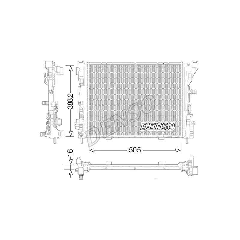 Radiateur, refroidissement du moteur DENSO DRM23035