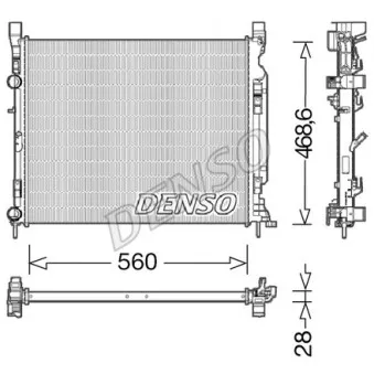 Radiateur, refroidissement du moteur DENSO DRM23037