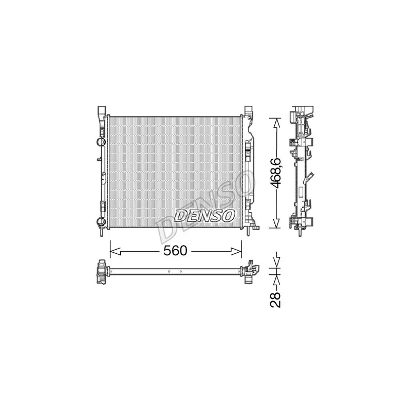 Radiateur, refroidissement du moteur DENSO DRM23037