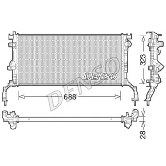 Radiateur, refroidissement du moteur DENSO DRM23038
