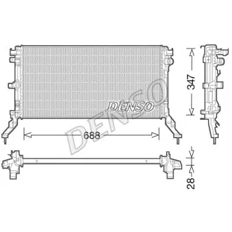 Radiateur, refroidissement du moteur DENSO DRM23039