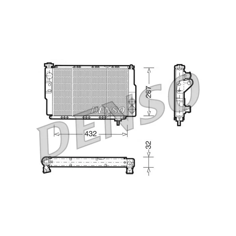 Radiateur, refroidissement du moteur DENSO DRM23040