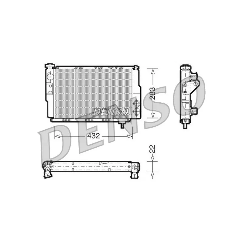 Radiateur, refroidissement du moteur DENSO DRM23041