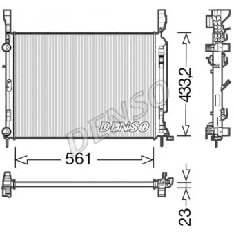 Radiateur, refroidissement du moteur DENSO DRM23042