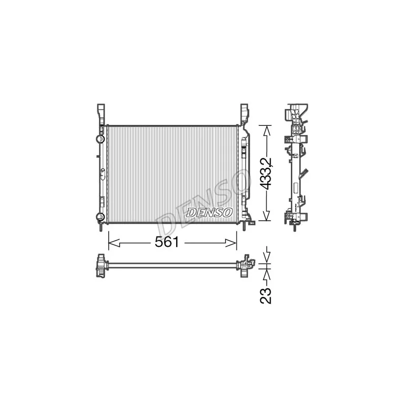 Radiateur, refroidissement du moteur DENSO DRM23042