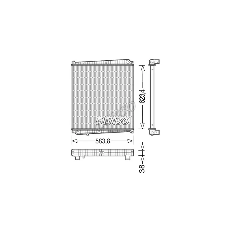 Radiateur, refroidissement du moteur DENSO DRM23047