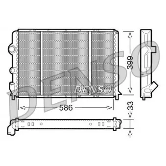 Radiateur, refroidissement du moteur DENSO DRM23050
