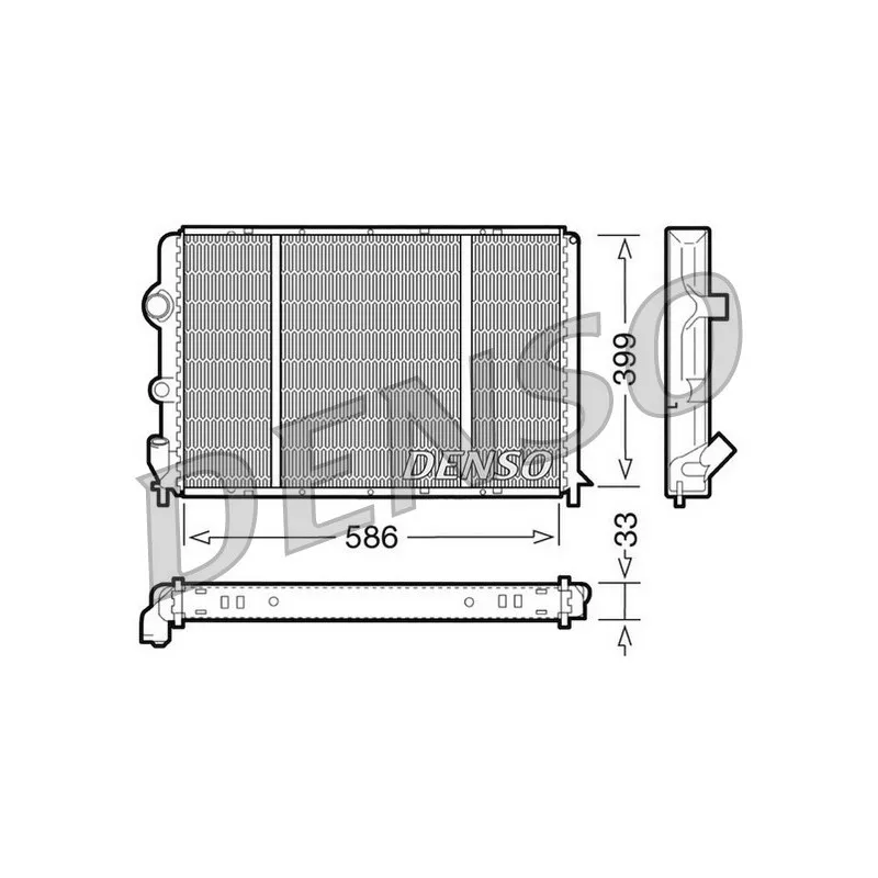 Radiateur, refroidissement du moteur DENSO DRM23050