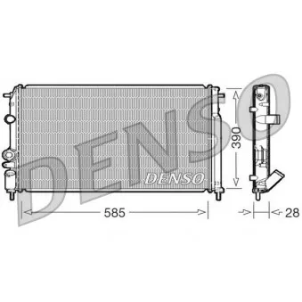 Radiateur, refroidissement du moteur DENSO DRM23052