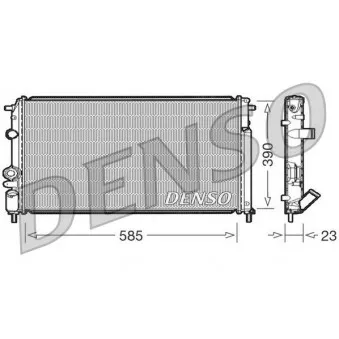 Radiateur, refroidissement du moteur DENSO DRM23053