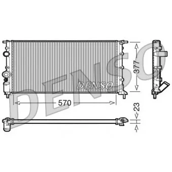 Radiateur, refroidissement du moteur DENSO DRM23054