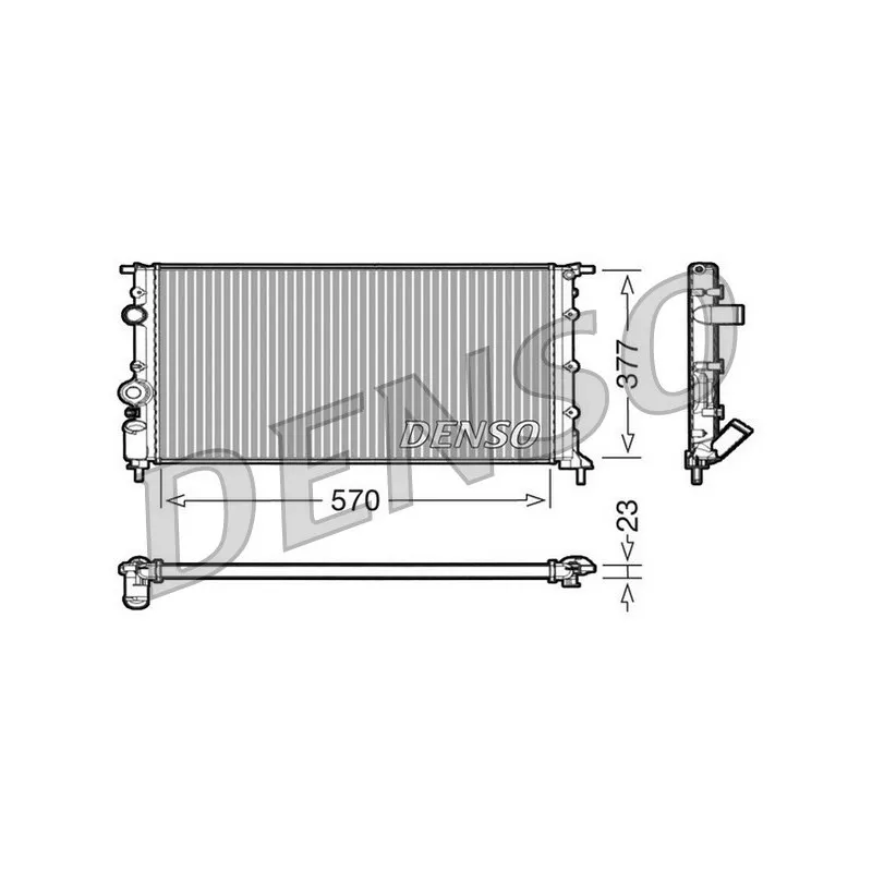 Radiateur, refroidissement du moteur DENSO DRM23054