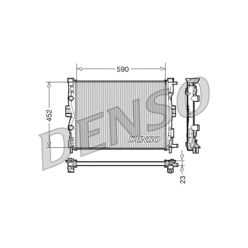 Radiateur, refroidissement du moteur DENSO DRM23055