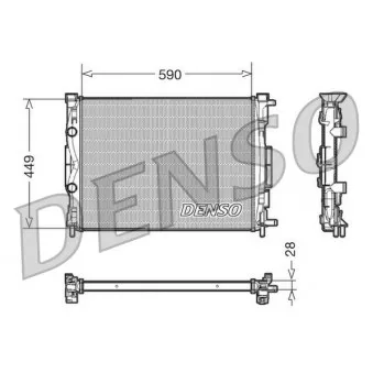Radiateur, refroidissement du moteur DENSO DRM23056