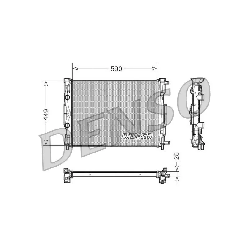 Radiateur, refroidissement du moteur DENSO DRM23056