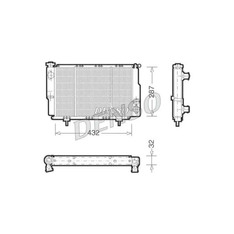 Radiateur, refroidissement du moteur DENSO DRM23060