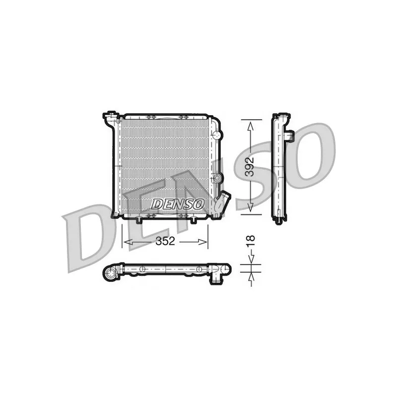Radiateur, refroidissement du moteur DENSO DRM23071
