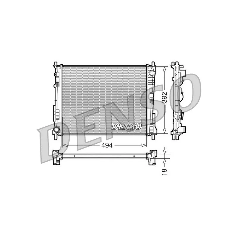 Radiateur, refroidissement du moteur DENSO DRM23078