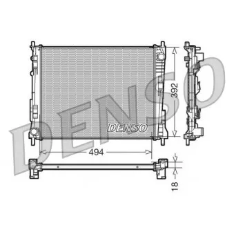 Radiateur, refroidissement du moteur DENSO DRM23079