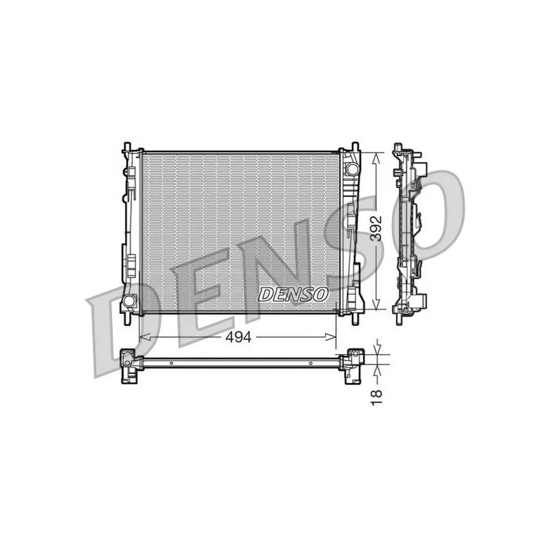 Radiateur, refroidissement du moteur DENSO DRM23079
