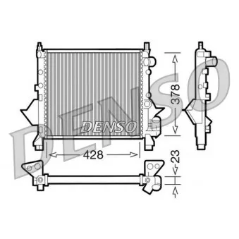 Radiateur, refroidissement du moteur DENSO DRM23080