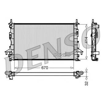 Radiateur, refroidissement du moteur DENSO DRM23084