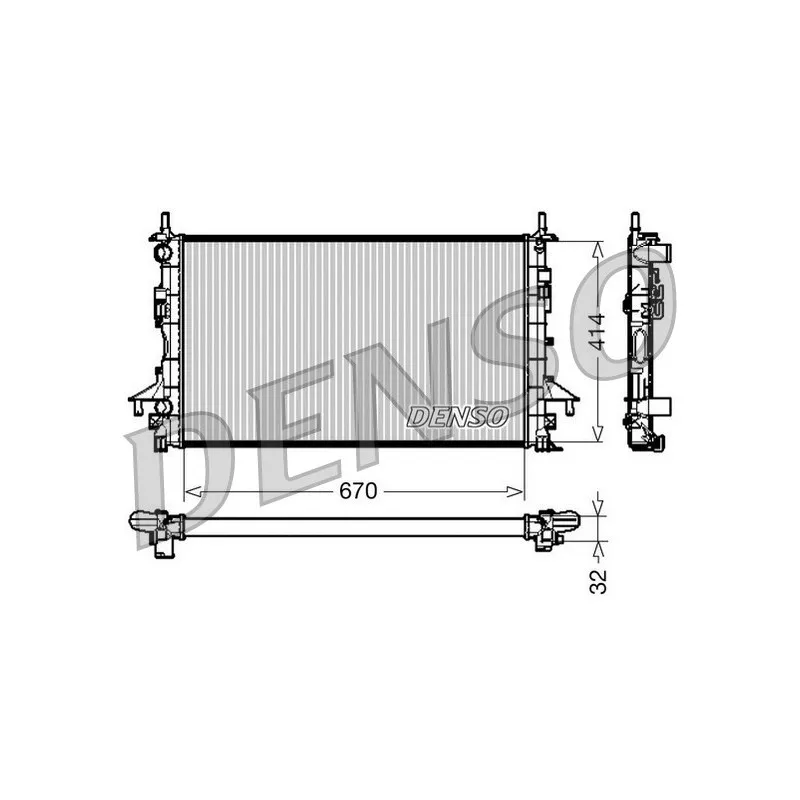Radiateur, refroidissement du moteur DENSO DRM23084