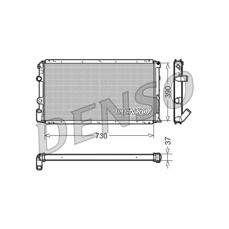 Radiateur, refroidissement du moteur DENSO DRM23091