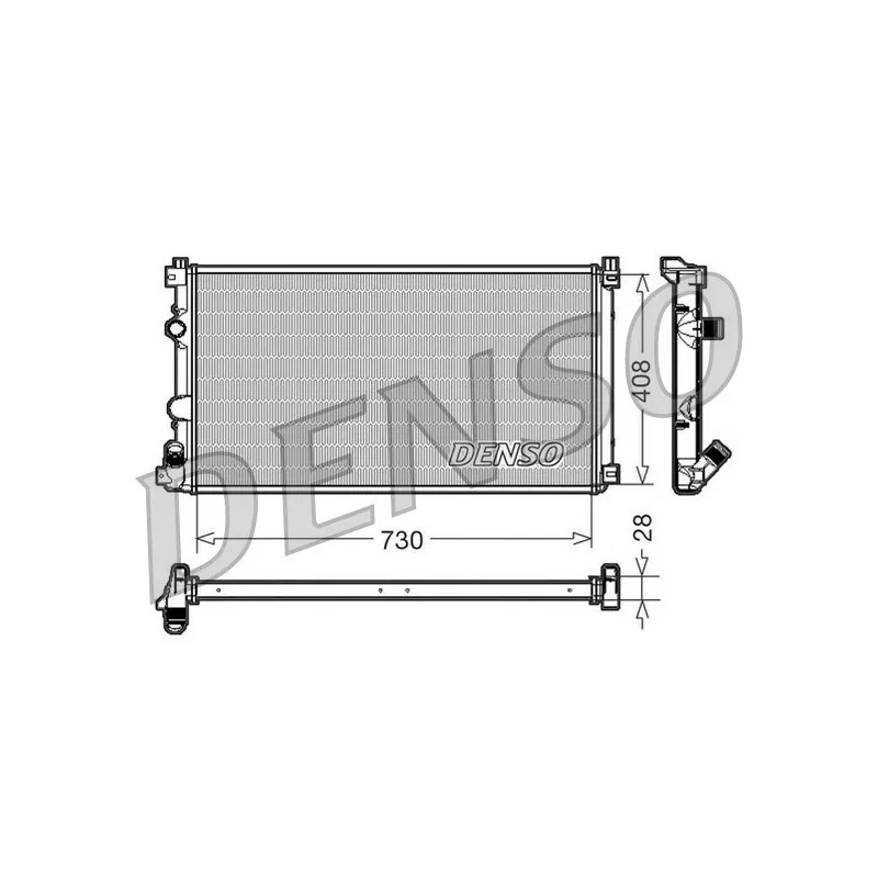 Radiateur, refroidissement du moteur DENSO DRM23092