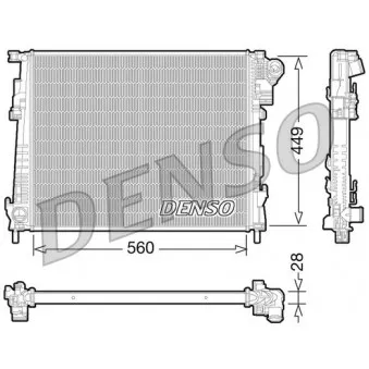 Radiateur, refroidissement du moteur DENSO DRM23094