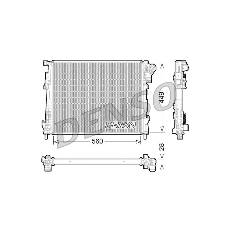 Radiateur, refroidissement du moteur DENSO DRM23094