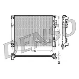 Radiateur, refroidissement du moteur DENSO DRM23095