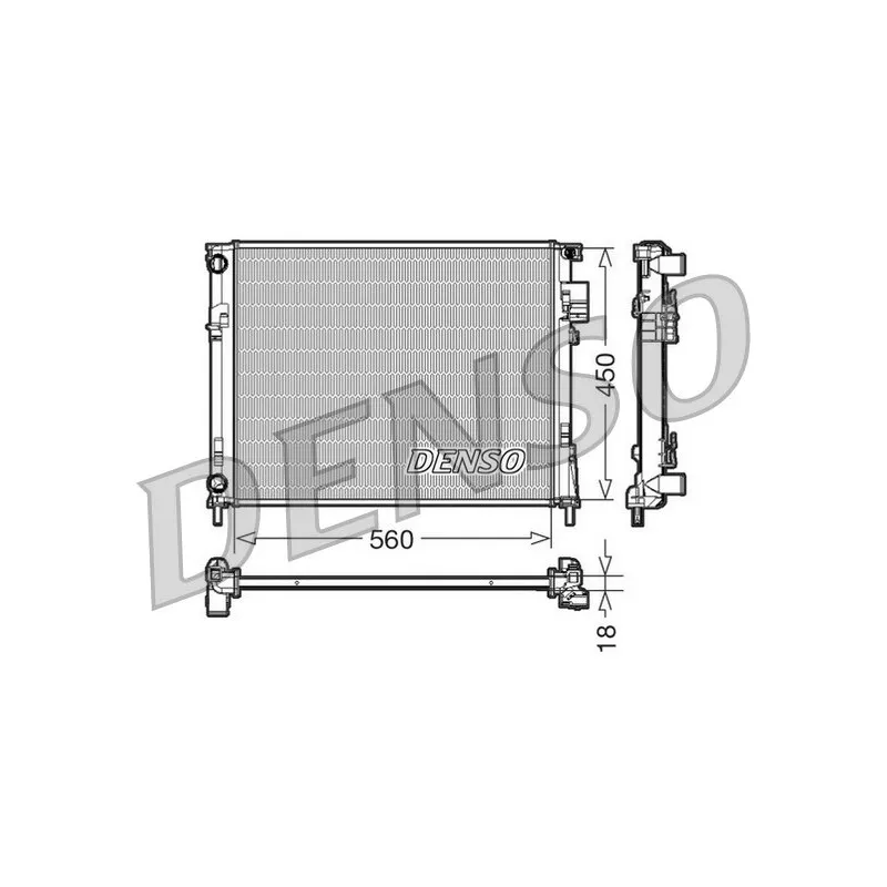 Radiateur, refroidissement du moteur DENSO DRM23095