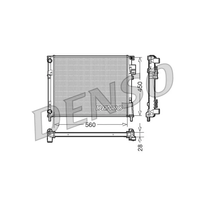 Radiateur, refroidissement du moteur DENSO DRM23096