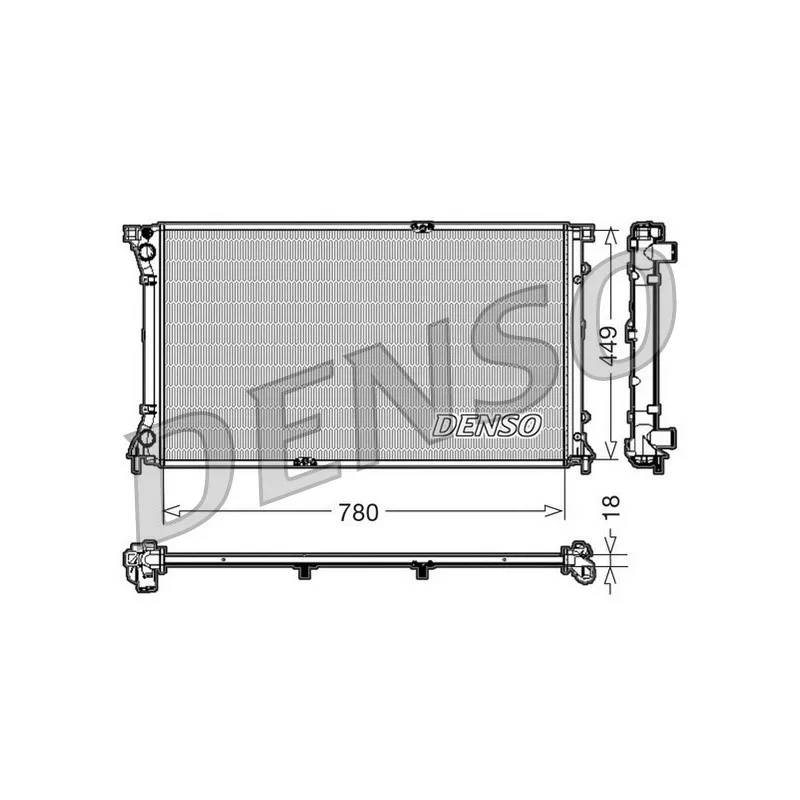 Radiateur, refroidissement du moteur DENSO DRM23097