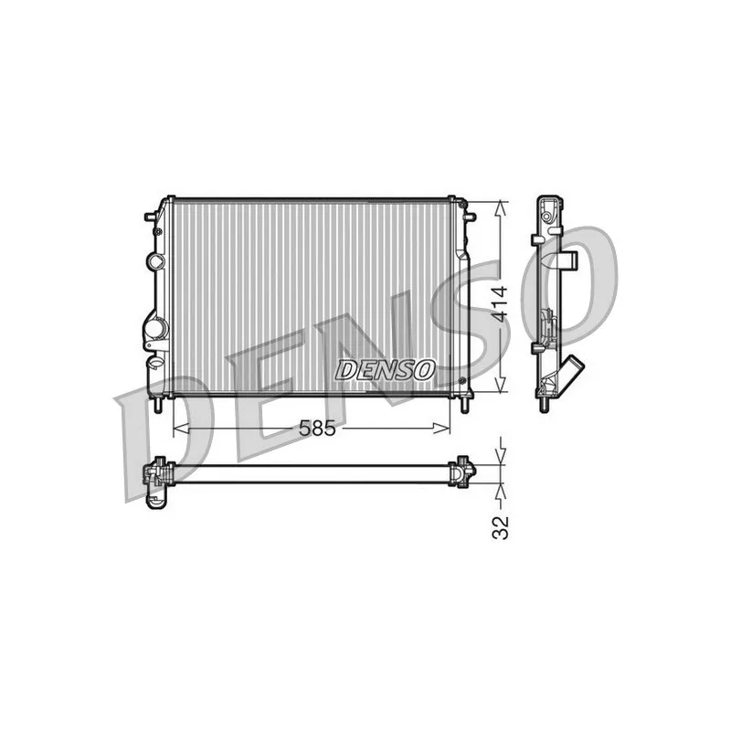 Radiateur, refroidissement du moteur DENSO DRM23110