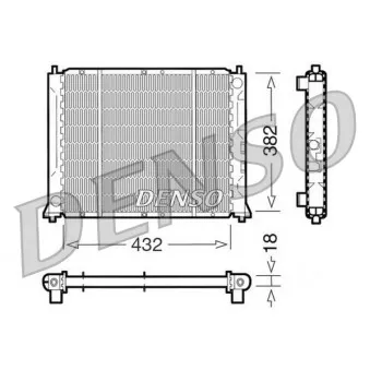 Radiateur, refroidissement du moteur DENSO DRM24004