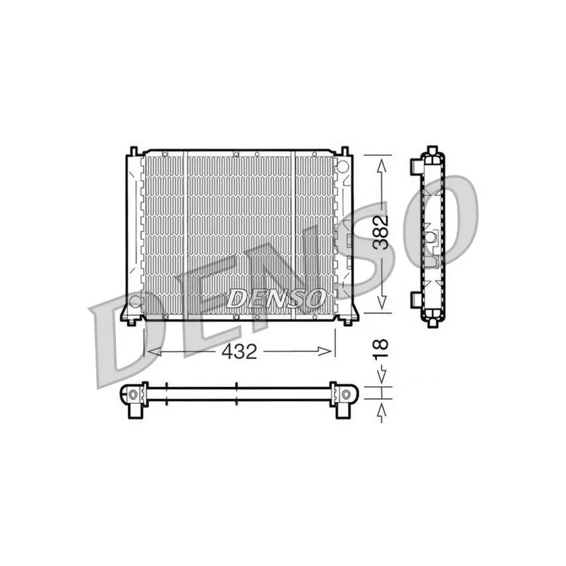 Radiateur, refroidissement du moteur DENSO DRM24004