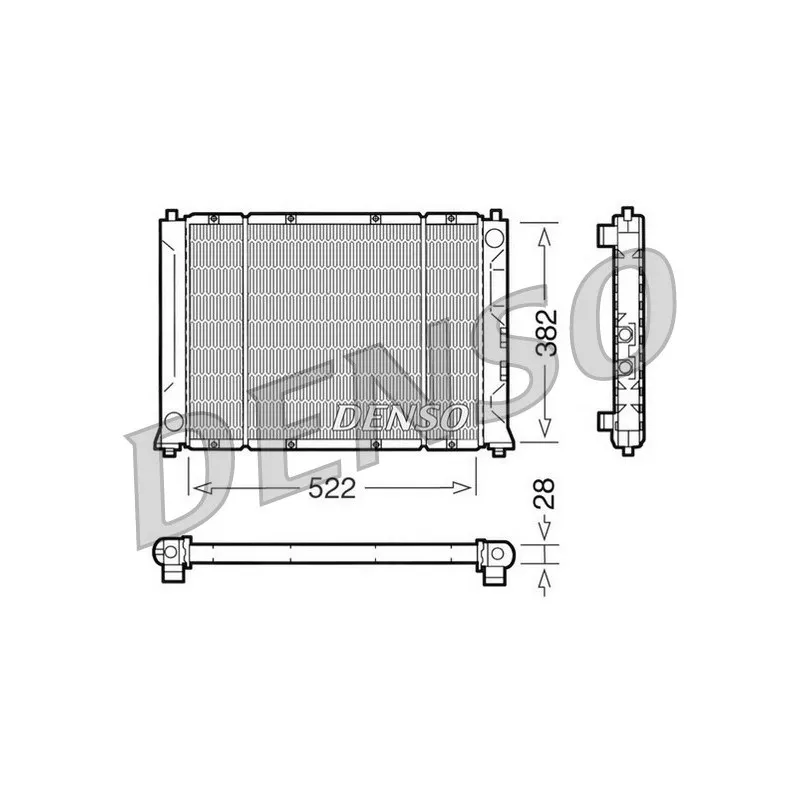 Radiateur, refroidissement du moteur DENSO DRM24005