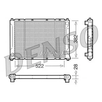 Radiateur, refroidissement du moteur DENSO DRM24012