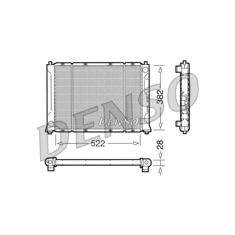 Radiateur, refroidissement du moteur DENSO DRM24012
