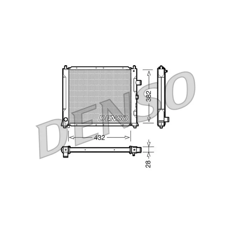 Radiateur, refroidissement du moteur DENSO DRM24013