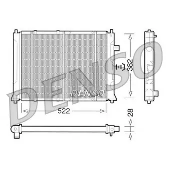 Radiateur, refroidissement du moteur DENSO DRM24014