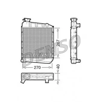 Radiateur, refroidissement du moteur DENSO DRM24030