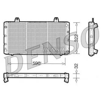 Radiateur, refroidissement du moteur DENSO DRM25001